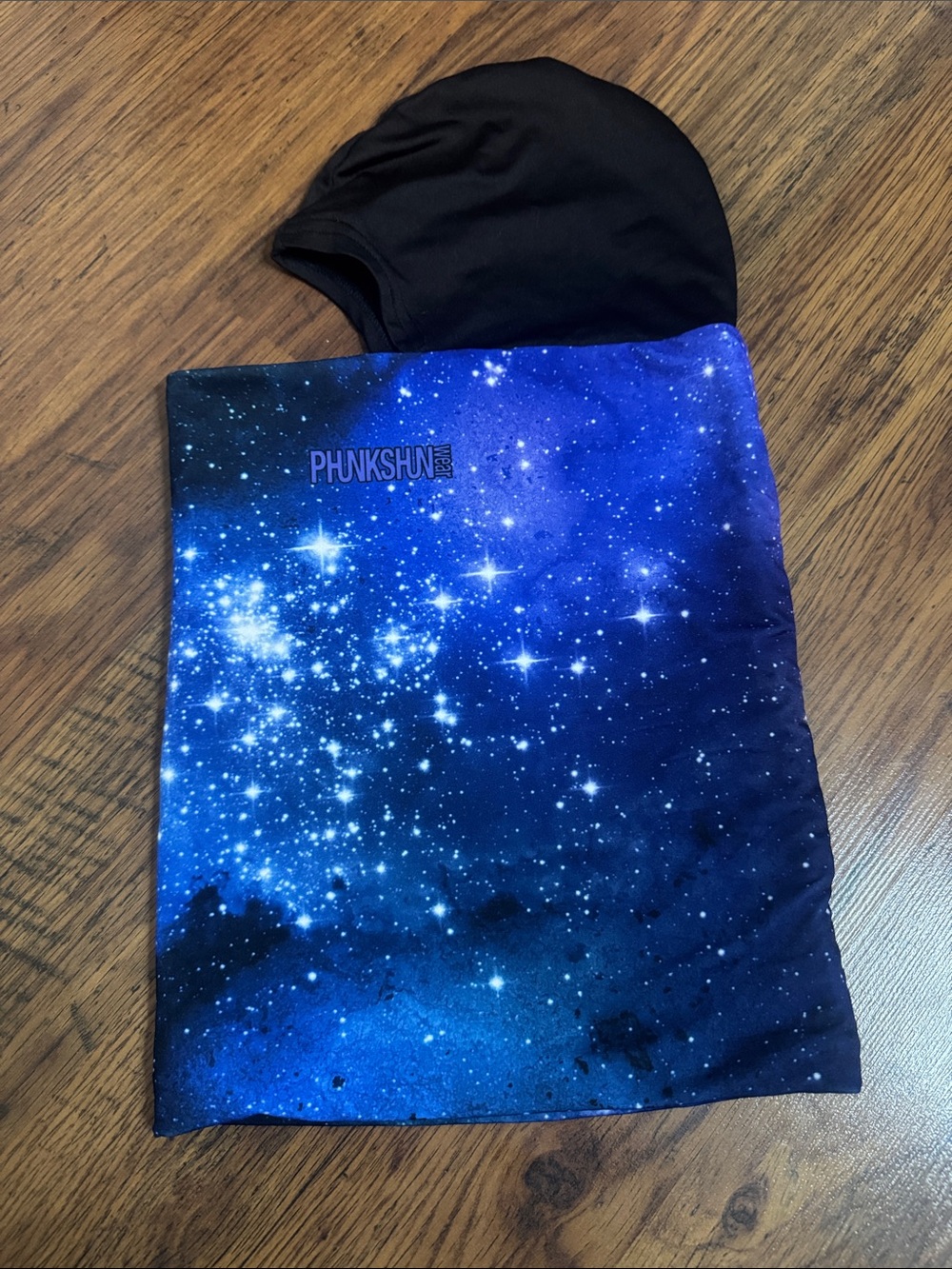PHUNKSHUN Galaxy Print Neck Gaiter & Black Hood 37.T